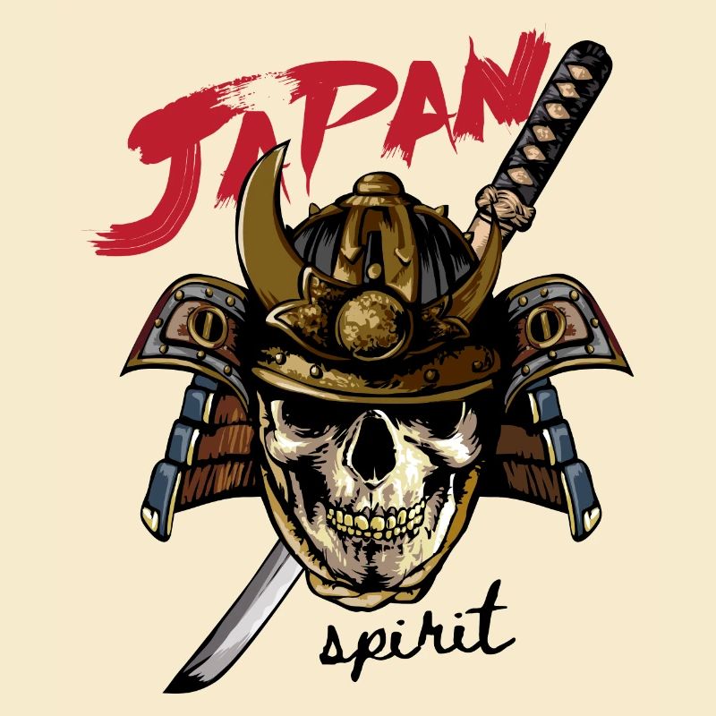 Totenkopf im Samurai-Helm