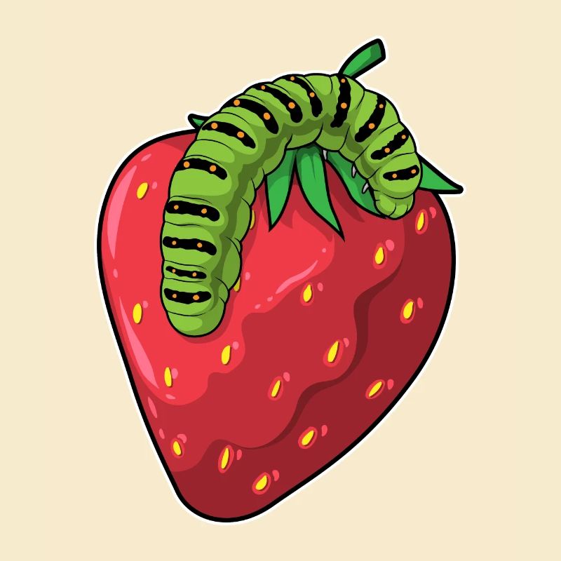 Caterpillar strawberry