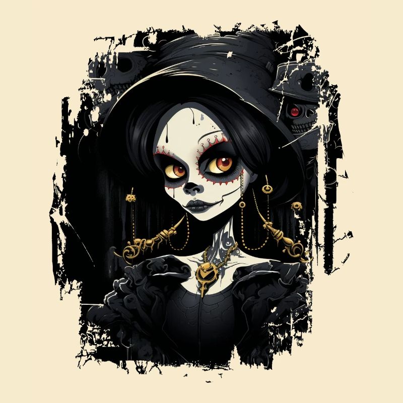 Süßes Gothic-Mädchen