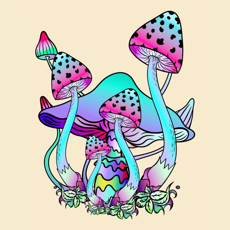magic mushrooms psychedelic mushroom art