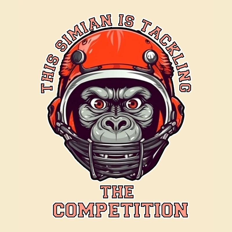 self-confident monkey accepts the challenge
