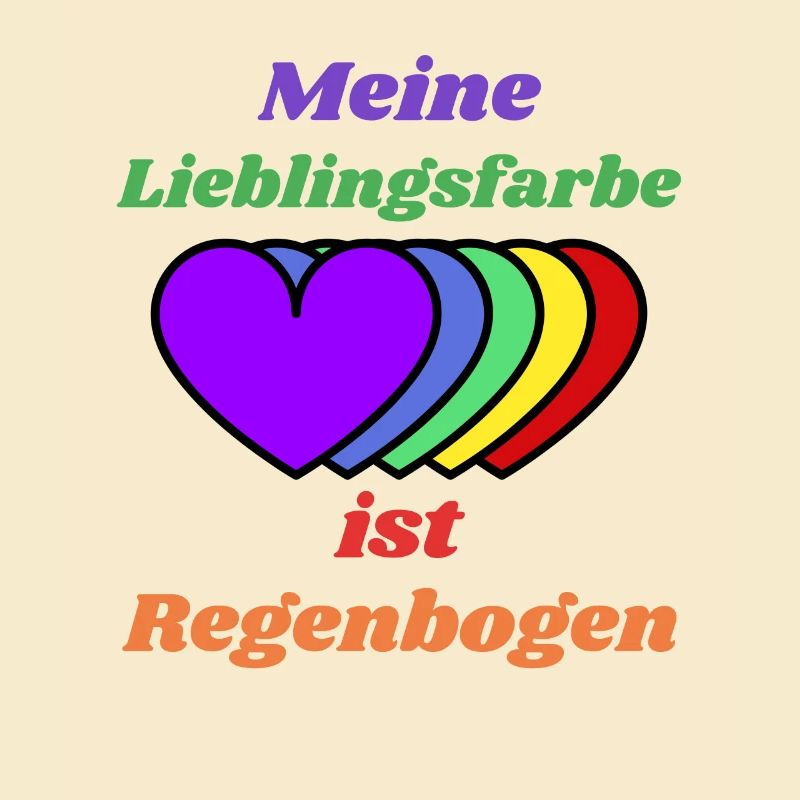 Lieblingsfarbe Regenbogen Herzen