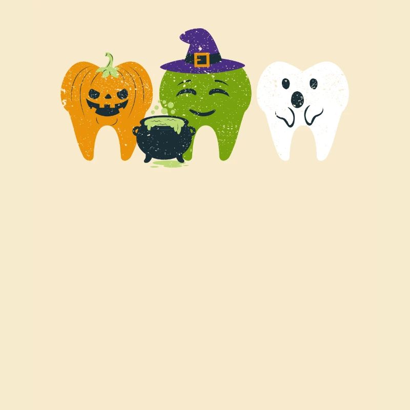 Teeth Ghost Pumpkin Witch Cute Dentist