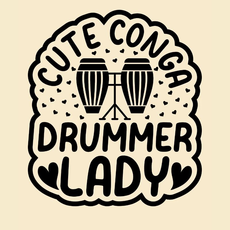 Mignon Conga Batteur Lady Conga Player Conga Batteur