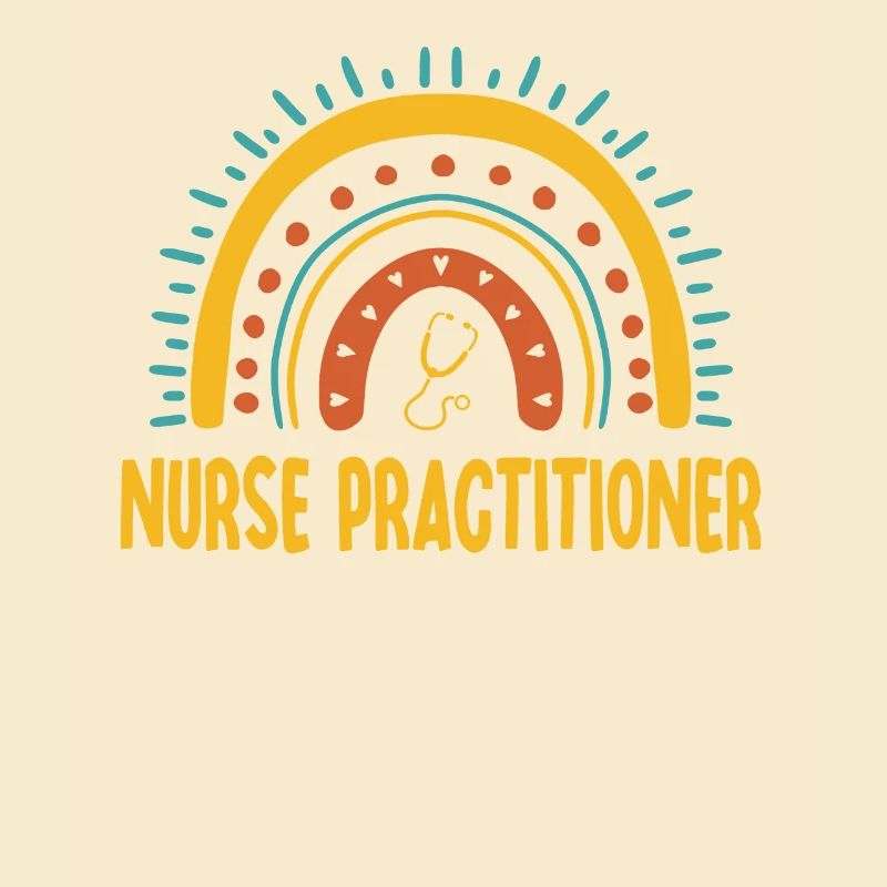 Nurse Practitioner Boho Rainbow