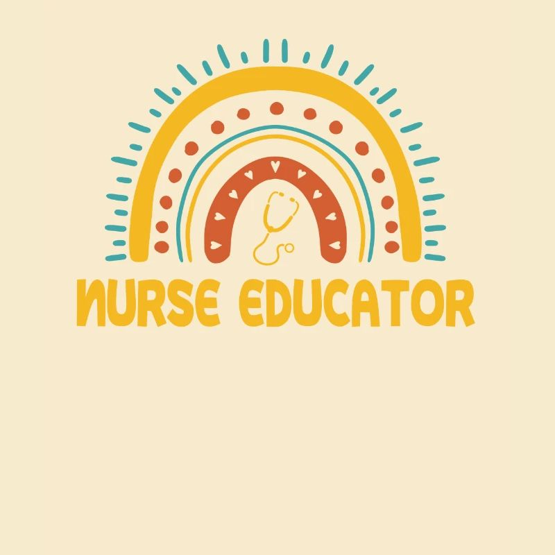 Nurse Instructor Boho Rainbow