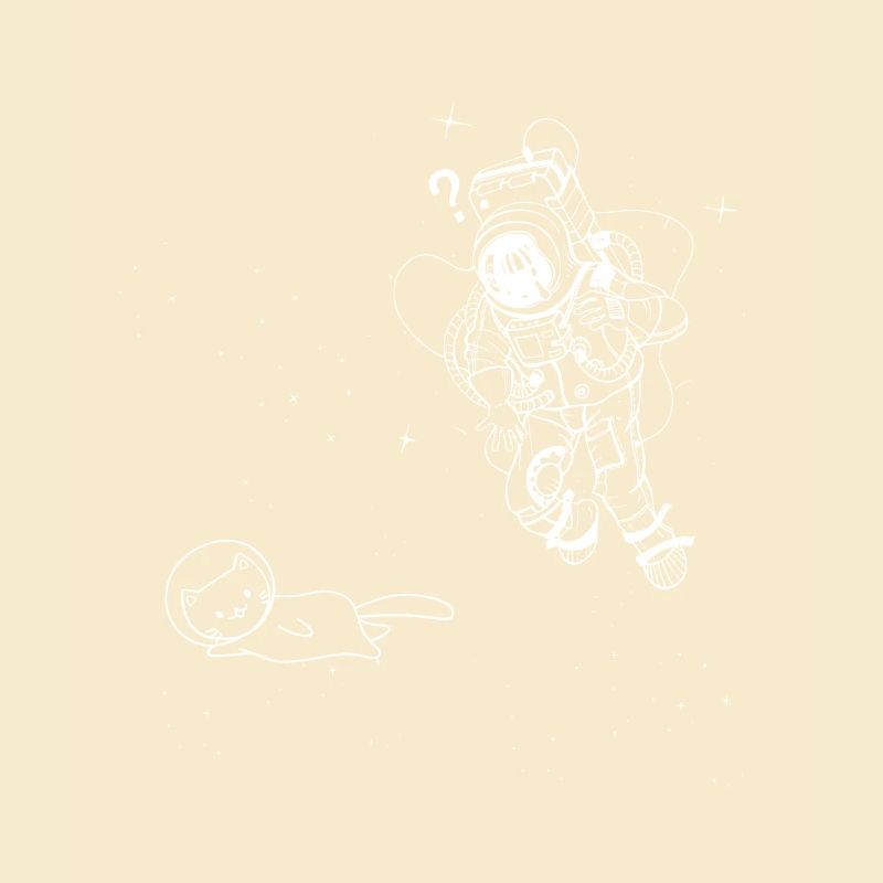 Drôle de chat animal dans l’astronaute de l’espace