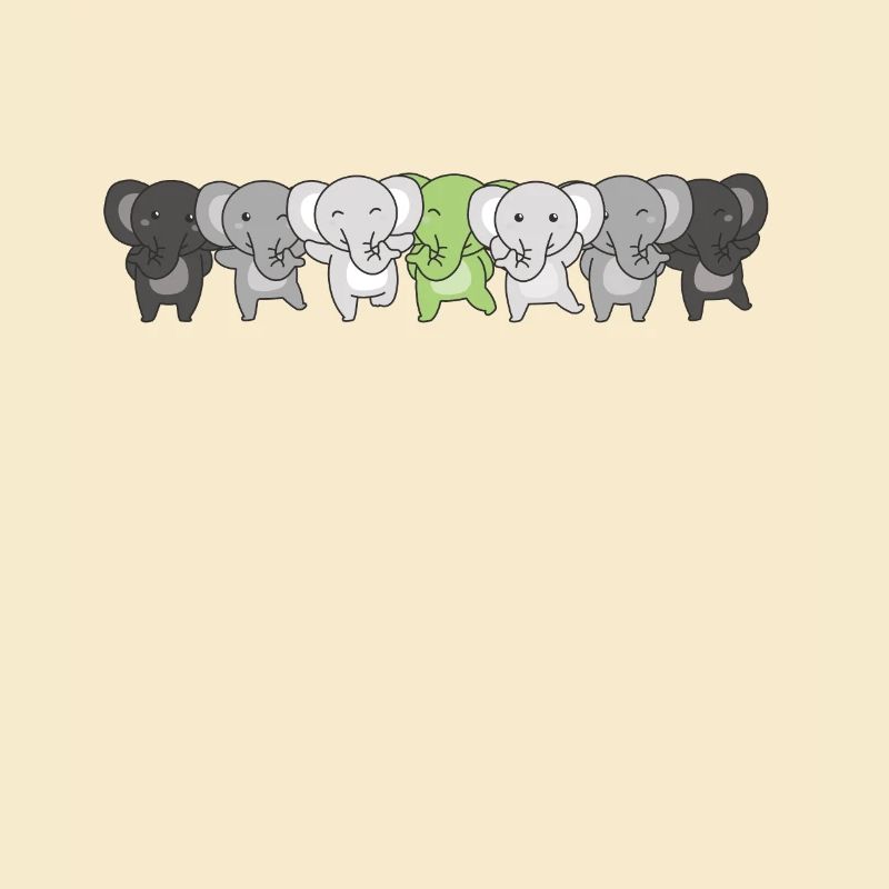 Agender Flag Pride LGBTQ Mignon éléphant