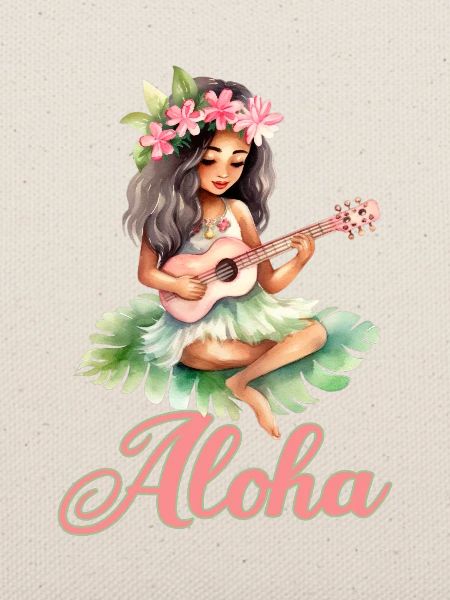 Urlaub Polynesier Strand Ukulele
