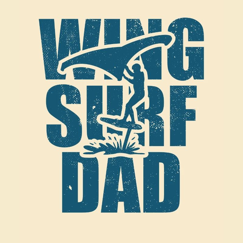 Wing Surf Dad with Foil Board