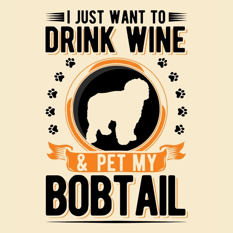 Bobtail und Wein