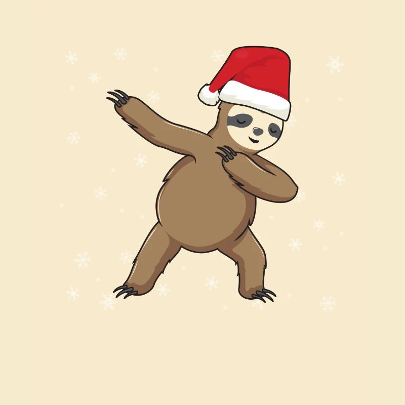 Dabbing Santa Claus Sloth Merry Sloth