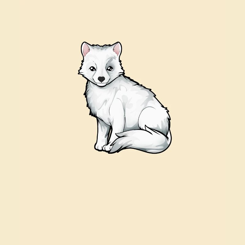 Zeichnung eines Polarfuchs