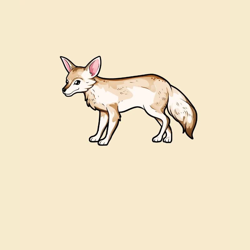 Zeichnung eines Blassfuchs