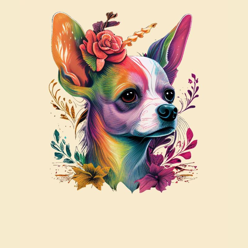 Chihuahua | Bunt Regenbogen LGBTQ Einhorn Hund