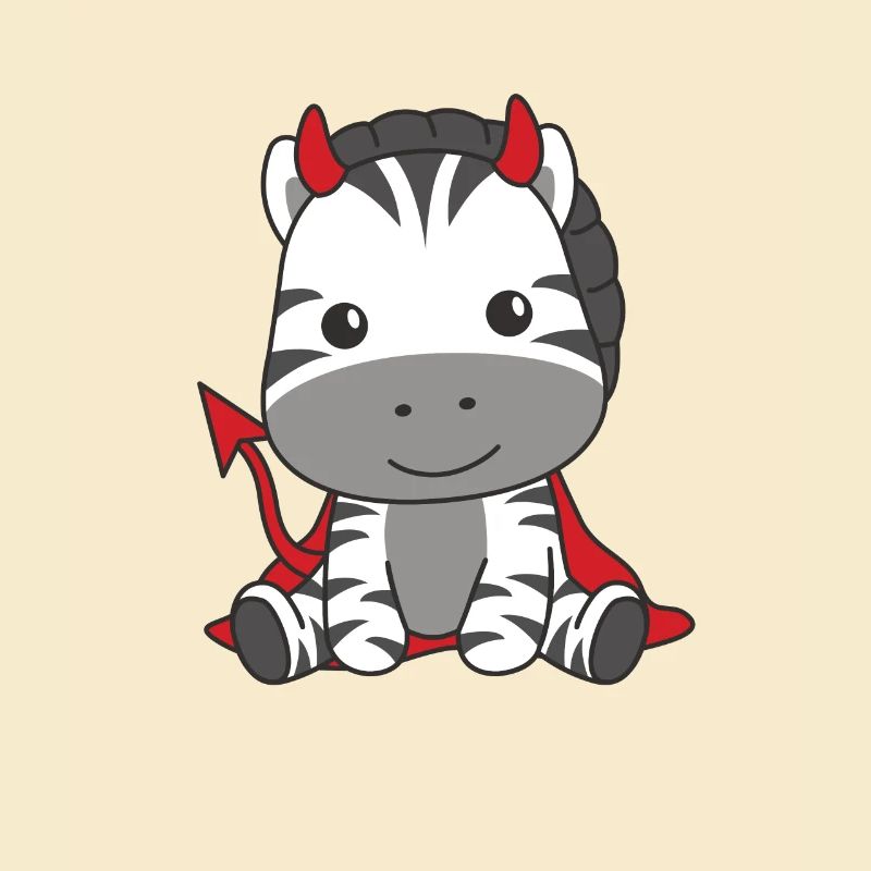 Zebra Happy Halloween Devil Costume