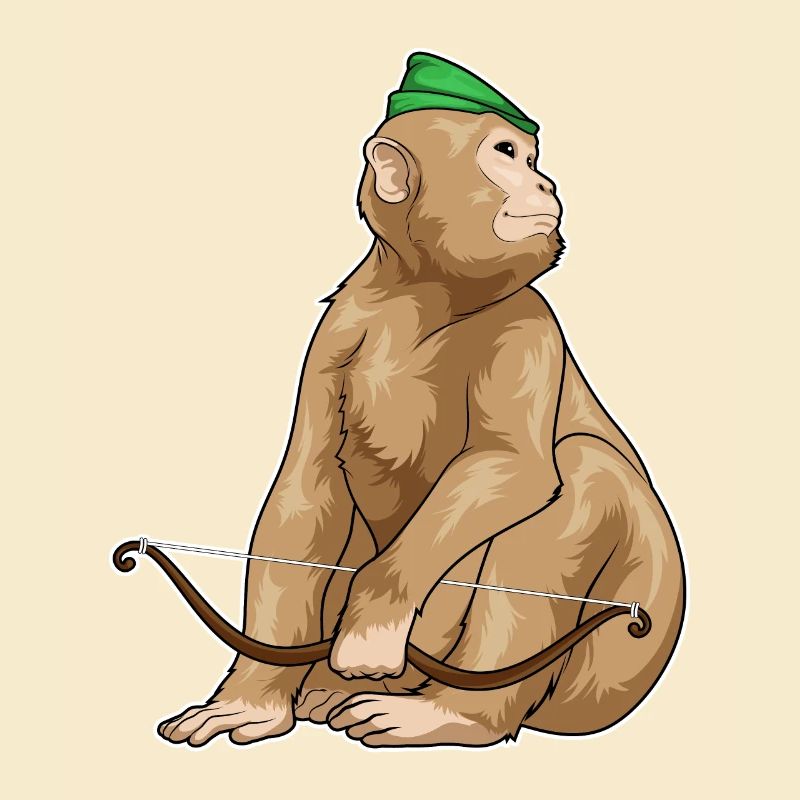 Affe Bogenschütze Bogen