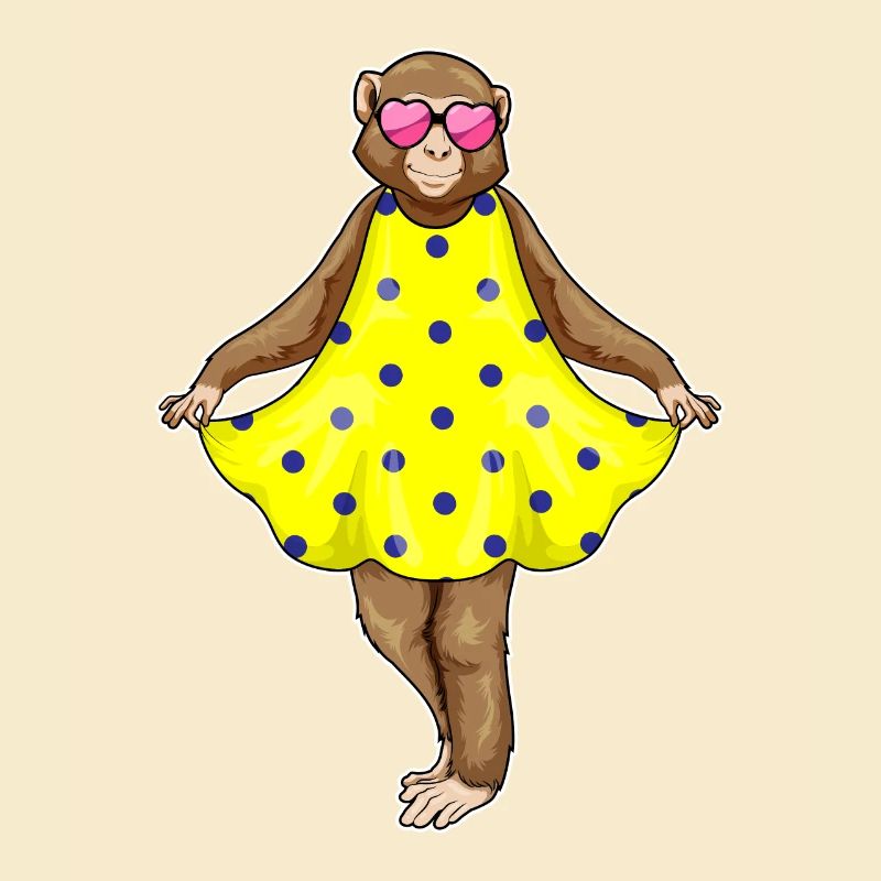 Robe à pois Monkey Hearts