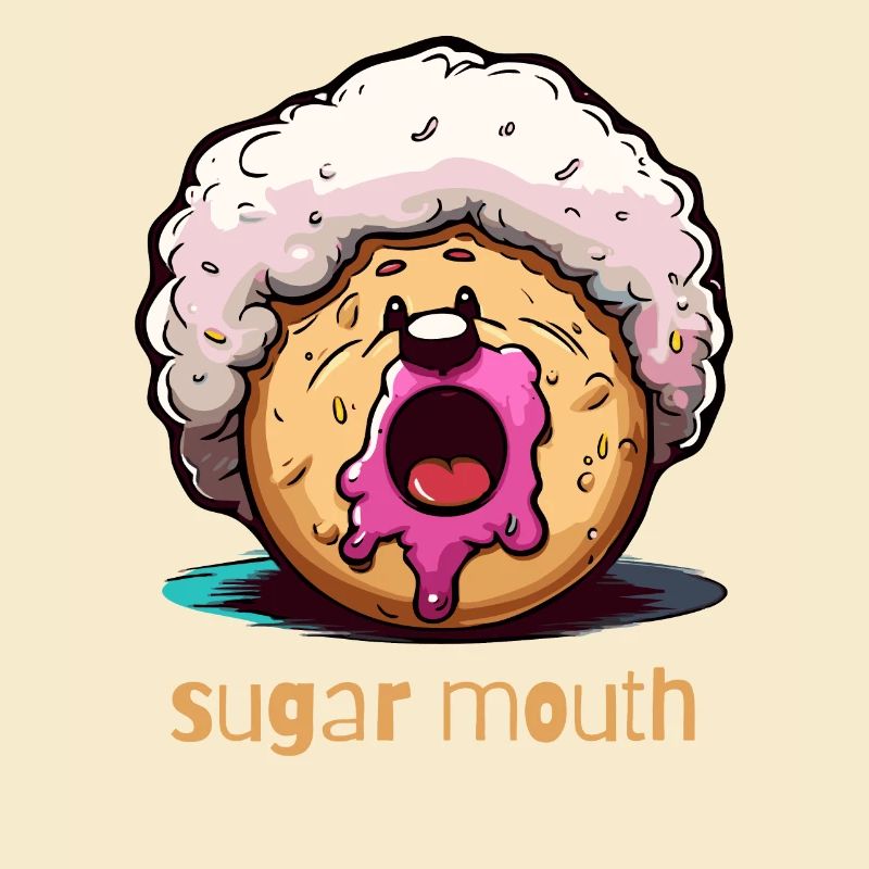 afro donut jam sugar mouth