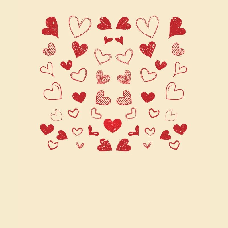 Hearts Pattern Saint-Valentin Mignon Love V-Day