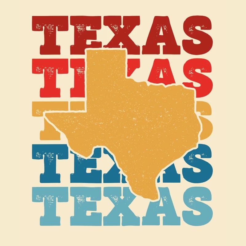 Texas Bunt Retro Weiß