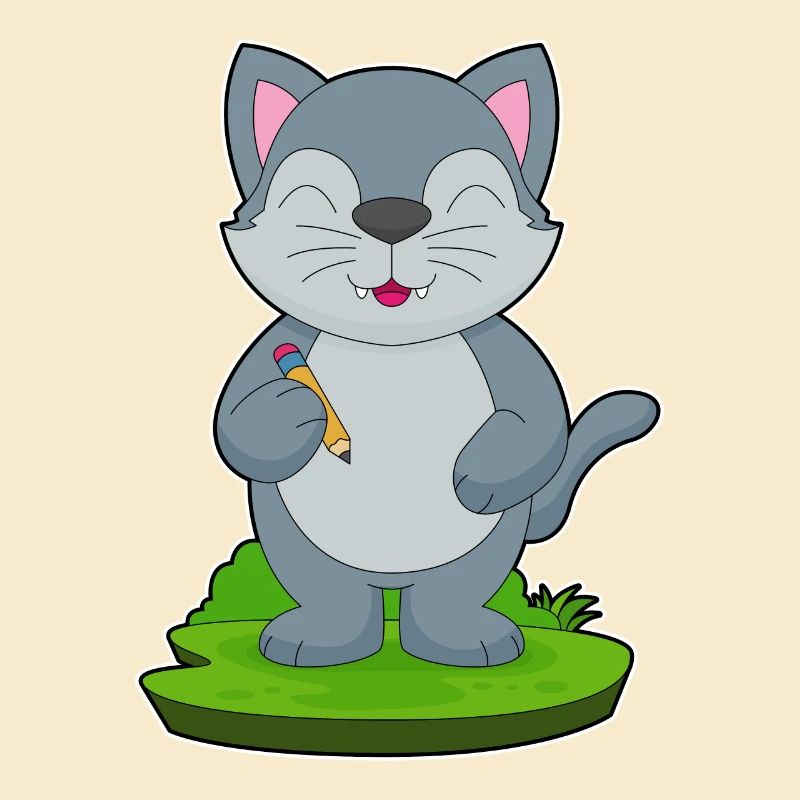 Cat School Pencil