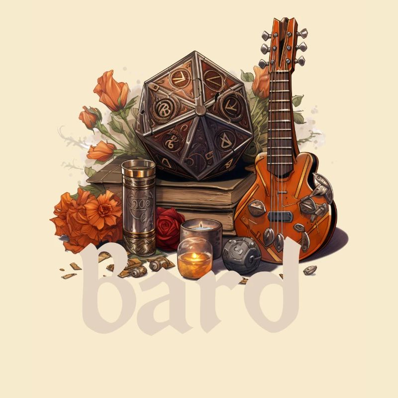 Barde mit W20 & Items – Fantasy RPG Design