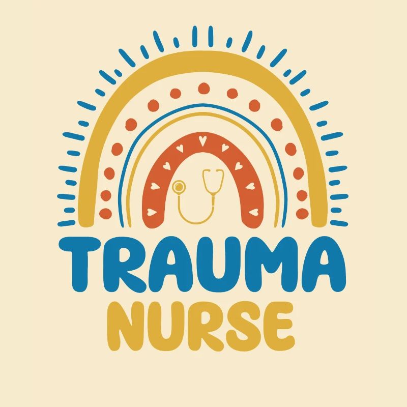 Trauma Krankenschwester Boho Regenbogen Design