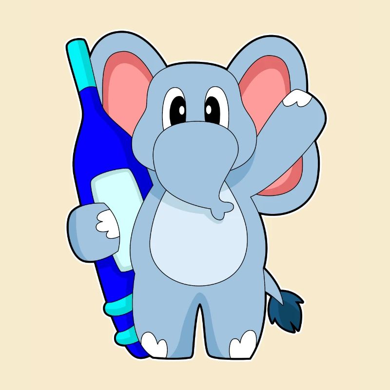 Elefant Arzt Fieberthermometer