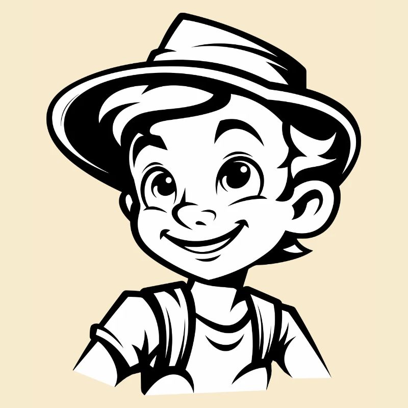 der Cartoon Junge