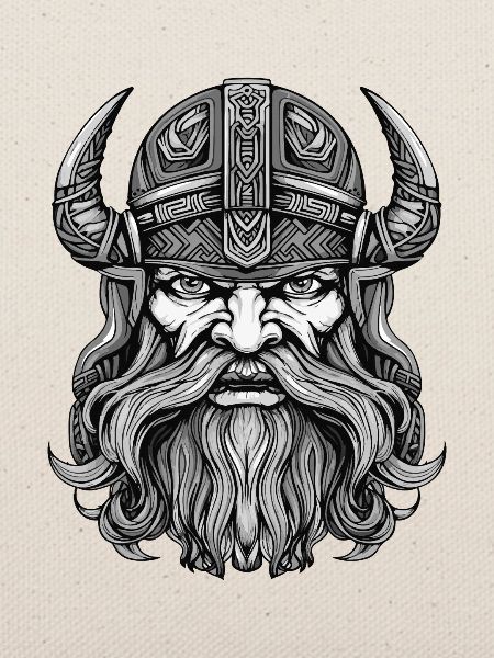Wikinger Krieger Valhalla Kopf