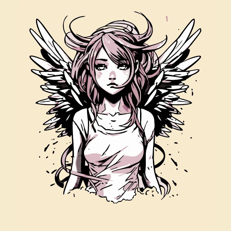 Fille ange moderne