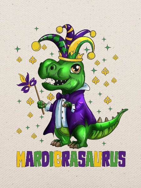 Kinder Fasching Umzug Dinosaurier Mardigrasaurus