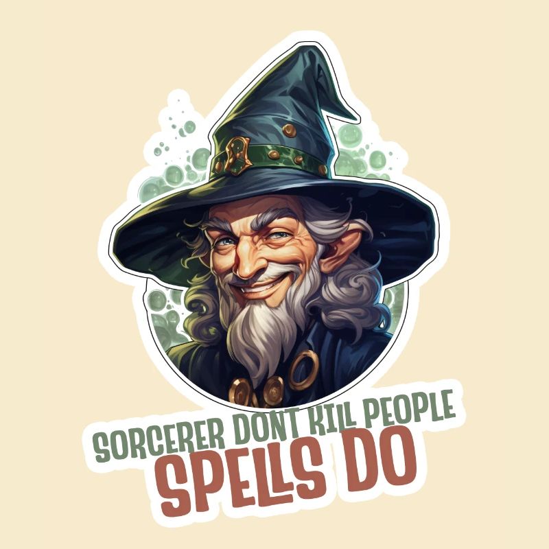 Magier oder Zauberer mit Rollenspielslogan