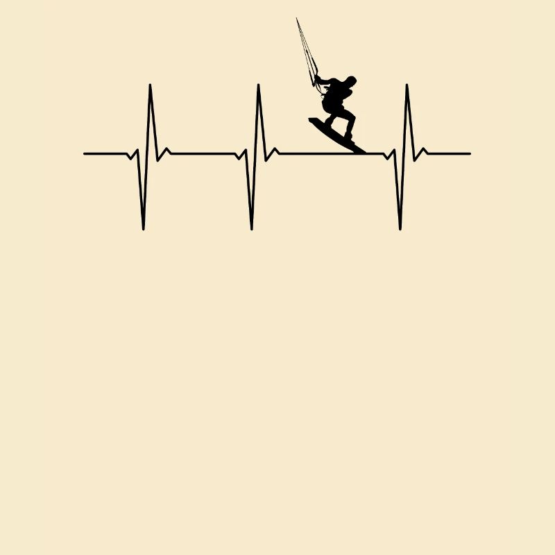 Kitesurf EKG Herzschlag Kiteboard