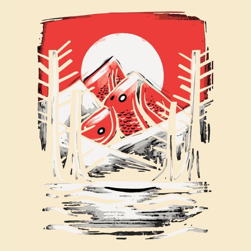Japans Rote Sonne, Fisch-Berge
