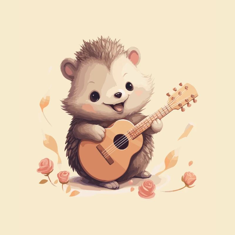 Igel spielt Gitarre