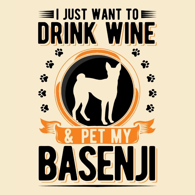 Basenji und Wein