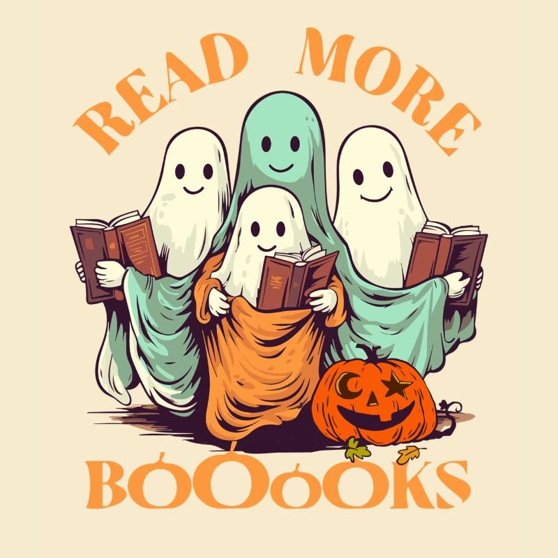 Groovy Read More Books Ghost Cute Funny