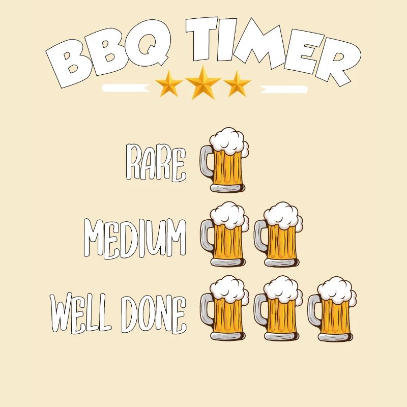 BBQ Timer - Rare, Medium, Well Done, Beer