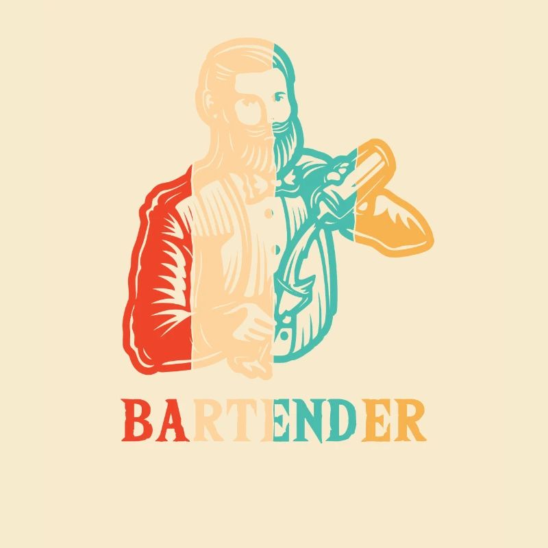 Retro Bartender Bartender Mixologist Barmaid