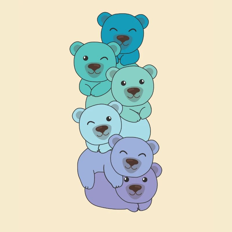 Neptunic Flag Pride LGBTQ Cute Bear Stack