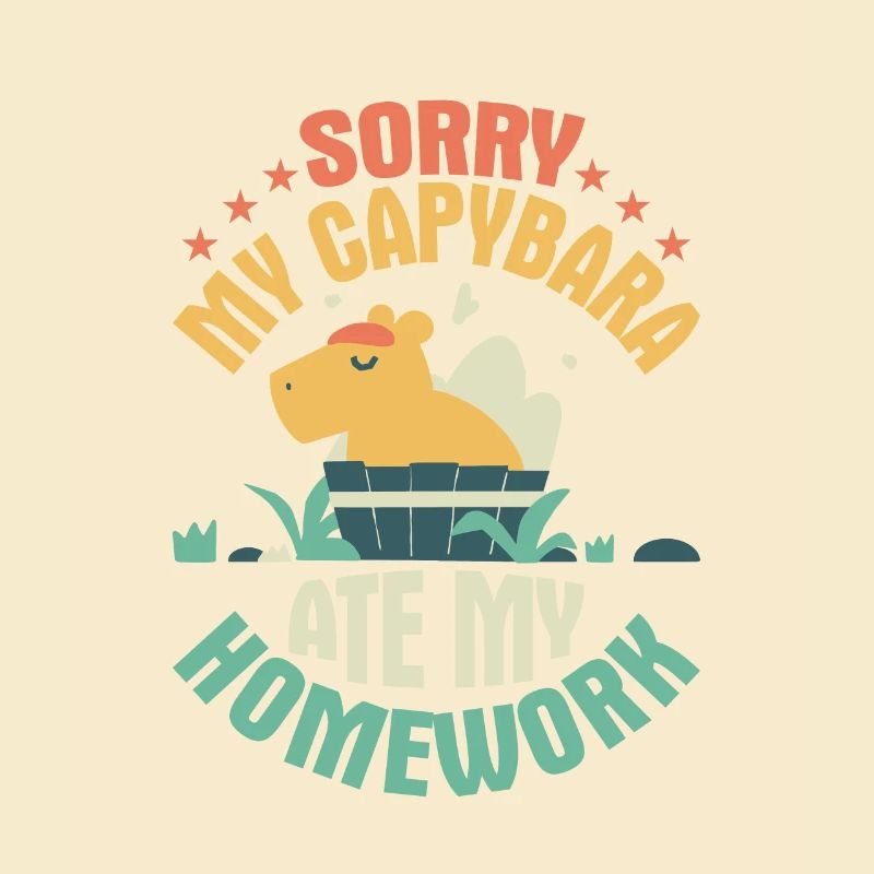 Désolé, mon capybara a mangé mes devoirs Capibara propriétaire