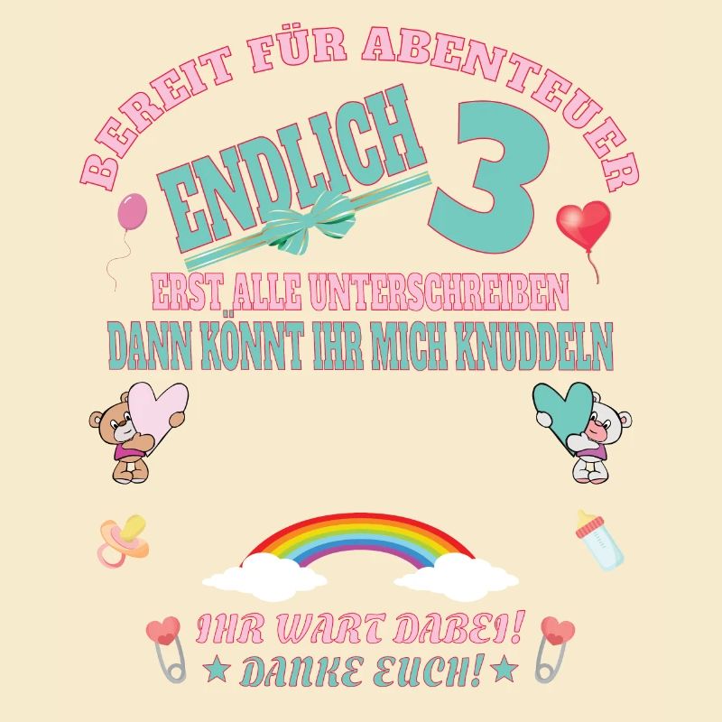 3. Geburtstag Mädchen & Junge Gästebuch