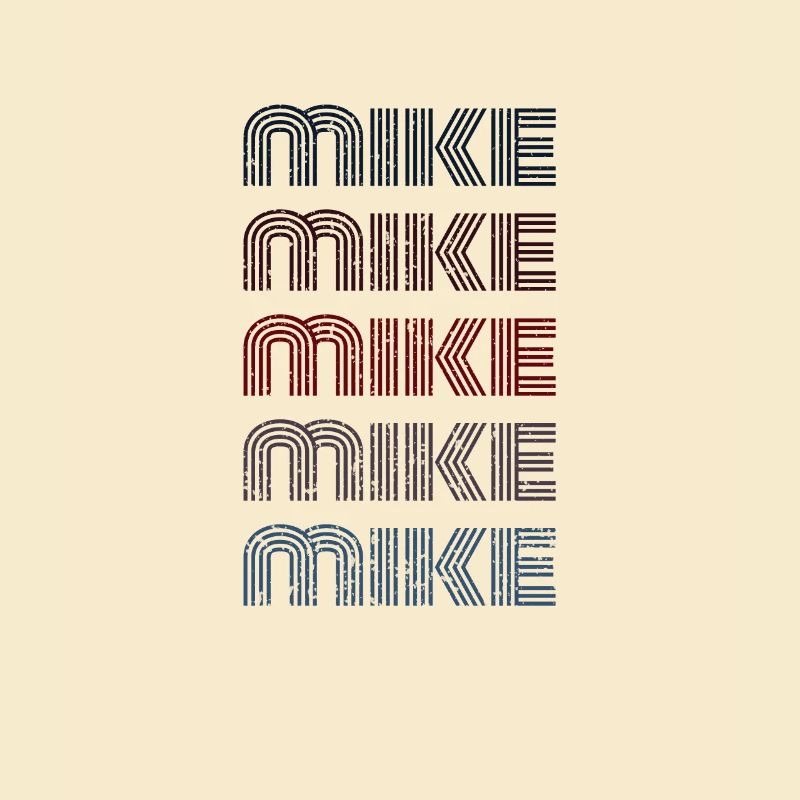 70s Retro Name Vintage Personalized Mike