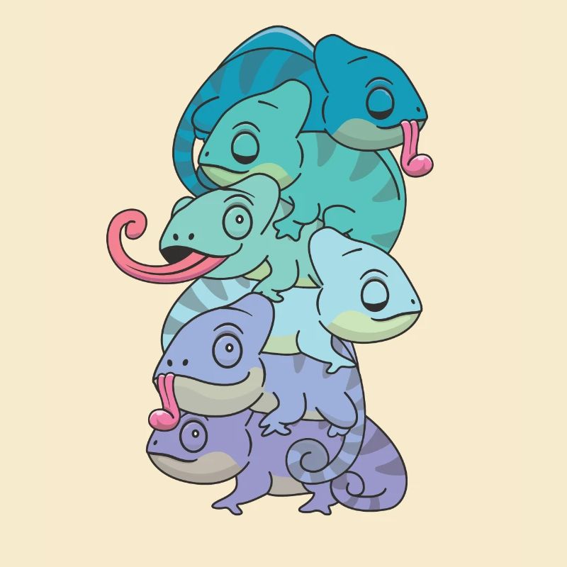 Neptunic Flag Pride LGBTQ Mignon Caméléon Stack