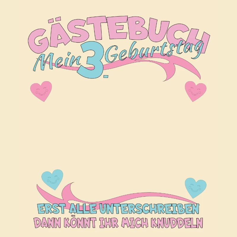 3. Geburtstag Mädchen & Junge Gästebuch