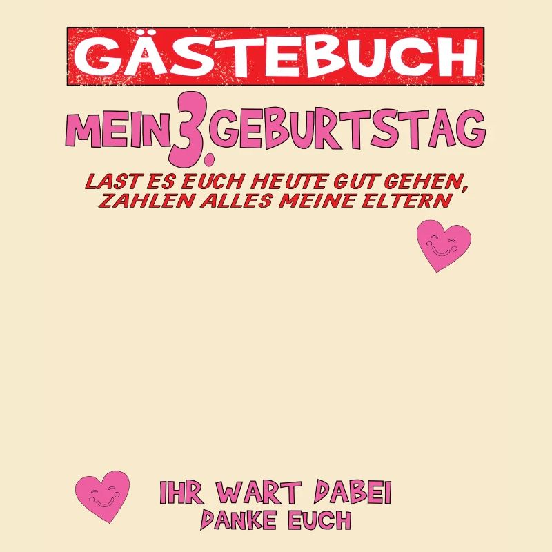 3. Geburtstag Mädchen & Junge Gästebuch