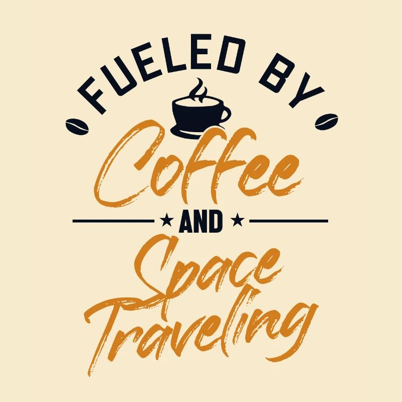 Alimenté par le café et le vaisseau spatial voyageant dans l’espace