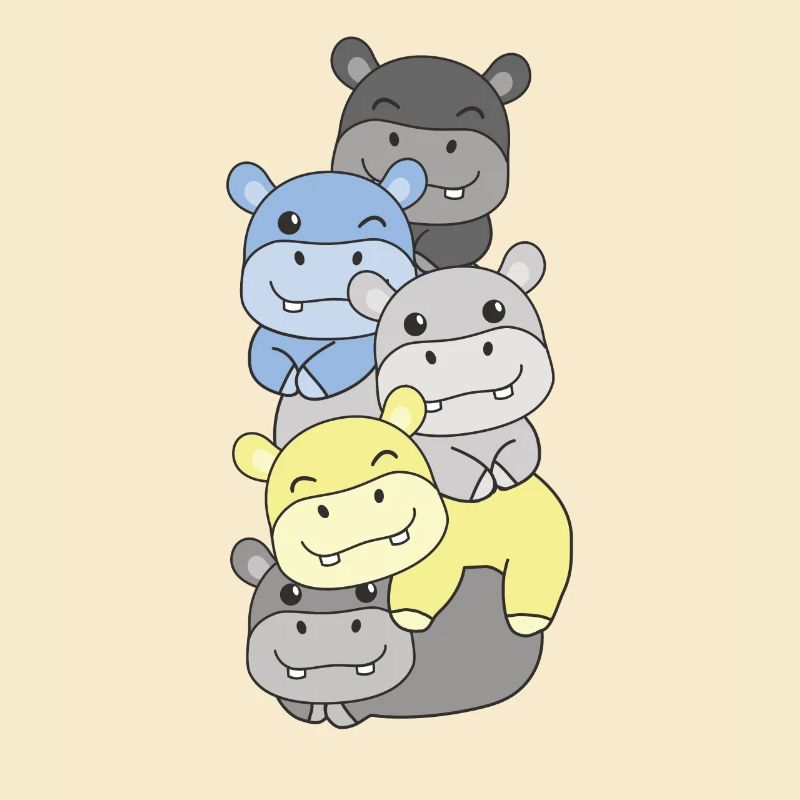 Periboy Flag Pride LGBTQ Mignon Hippo Stack